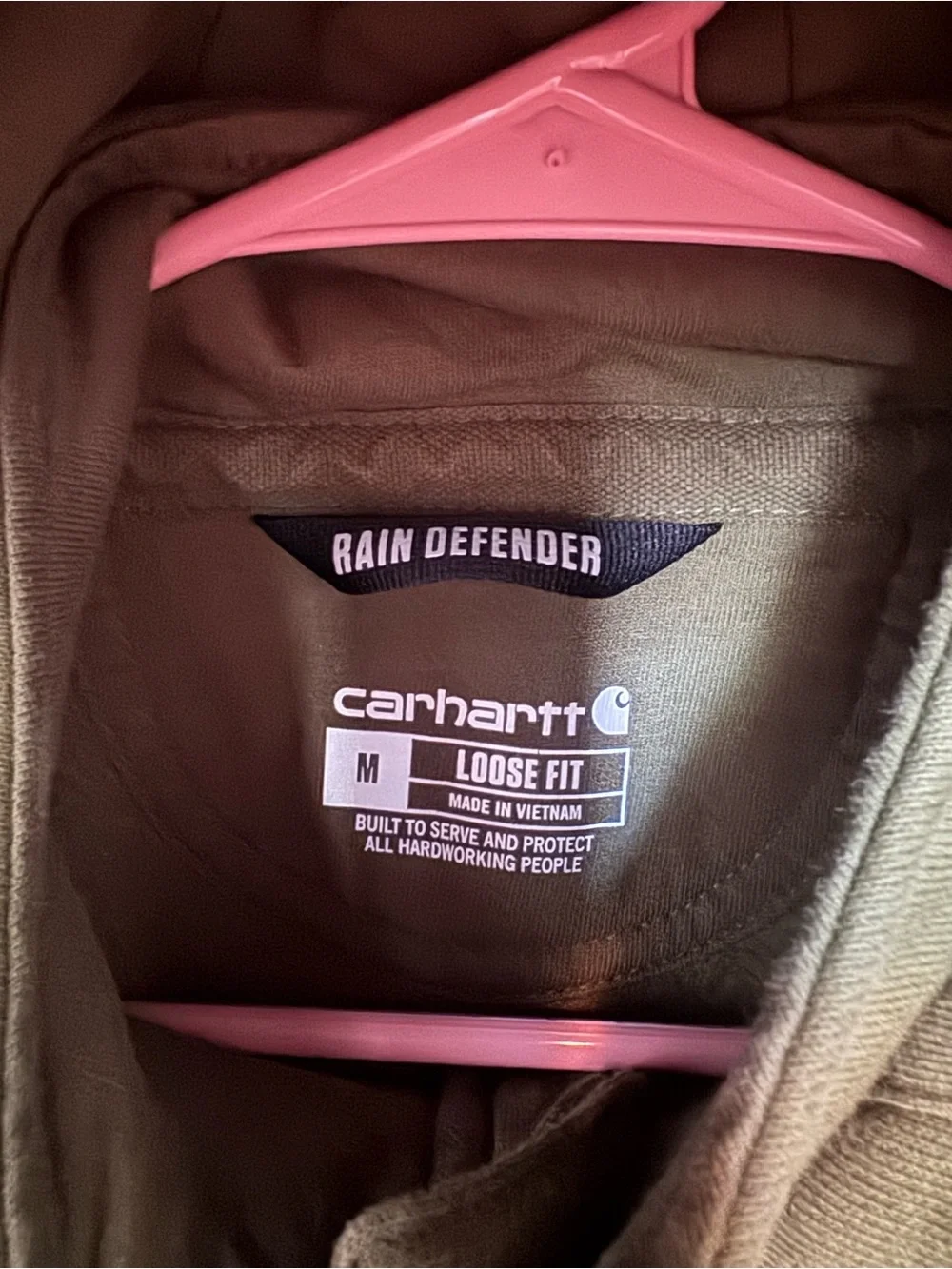 Carhartt Green Hooded Quarter-Zip Work Sweatshirt